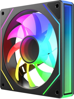 Вентилятор для корпуса Bloody CF-11 LCD ARGB 120х120x25 черный 4-pin 32дБ (упак.:1шт) (CF-11-ARGB120-BK) Ret