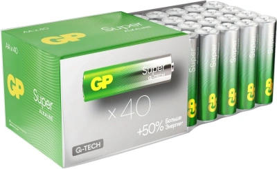 Батарея GP Super Alkaline 15AA21-2CRSWC40 AA (40шт) коробка