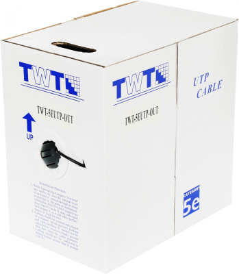 Кабель информационный Lanmaster TWT-5EUTP-OUT кат.5E UTP 4 пары 24AWG PE внешний 305м черный