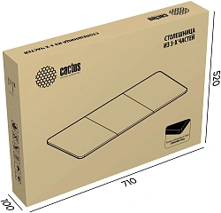 Столешница Cactus CS-TD3-CARB для столов 120x60x1.8см карбон