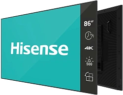 Панель Hisense 86" 86DM66D черный LED 8ms 16:9 HDMI M/M матовая 1200:1 500cd 178гр/178гр 3840x2160 DP 4K USB 38.2кг