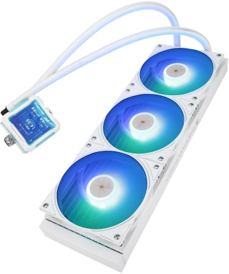 Система водяного охлаждения Thermalright Frozen Warframe PRO 360 ARGB Soc-AM5/AM4/1200/1700/1851 белый 4-pin 29.8dB Al LCD Ret (F-WFRAME-PRO-360-WH-ARGB)