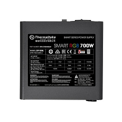 Блок питания Thermaltake ATX 700W Smart RGB 700 80+ white (20+4pin) APFC 120mm fan color LED 6xSATA RTL