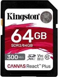 Флеш карта SDXC 64GB Kingston SDR2/64GB Canvas React Plus w/o adapter