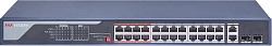 Коммутатор Hikvision DS-3E0326P-E(C) (L2) 24x100Мбит/с 2x1Гбит/с 2SFP 24PoE 370W неуправляемый