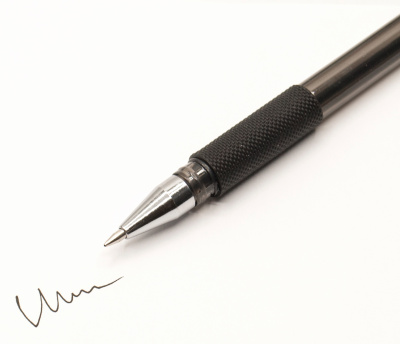 Ручка гелев. Silwerhof ADVANCE (026158-02) d=0.5мм черн. черн. кор.карт. сменный стержень линия 0.3мм резин. манжета