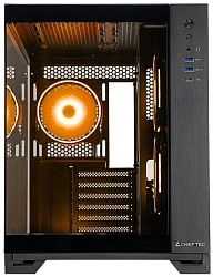 Корпус Chieftec Visio черный без БП ATX 9x120mm 2x140mm 1xUSB3.1 audio bott PSU