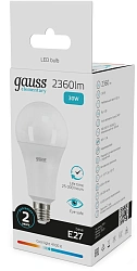 Лампа светодиодная Gauss Globe Elementary 30Вт цок.:E27 груша 220B св.свеч.бел.нейт. А67 (упак.:10шт) (73229)