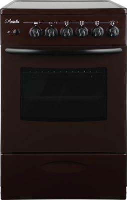 Плита Электрическая Лысьва EF4004MK00 коричневый стеклокерамика (без крышки)