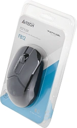 Мышь A4Tech Fstyler FB12 черный оптическая 1200dpi беспров. BT/Radio USB 3but (FB12 BLACK)