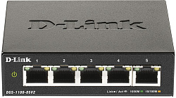 Коммутатор D-Link DGS-1100-05V2/A1A (L2) 5x1Гбит/с настраиваемый