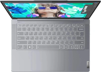 Ноутбук Lenovo Yoga Slim 7 14APU8 Ryzen 5 7640S 16Gb SSD512Gb AMD Radeon 760M 14.5" OLED 2.9K (2944x1840) Windows 11 Home l.grey WiFi BT Cam (83AA001DRU)