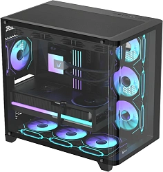 Корпус Formula Crystal U2 Floe черный без БП ATX 1xUSB2.0 1xUSB3.0 1xUSB3.1 audio bott PSU