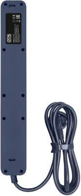 Сетевой фильтр Powercom SP-06W 5,0М 5.0м (6 розеток) белый/серый (коробка)