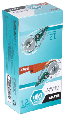 Лента коррект. Deli Mute EH360-BX 12мx5мм прозрачный корпус блистер