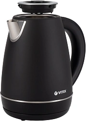 Чайник электрический Vitek VT-1161 1.7л. 2200Вт черный корпус: сталь