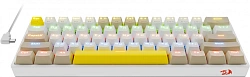 Клавиатура Redragon Fizz Pro механическая белый USB беспроводная BT/Radio for gamer для ноутбука LED (72598) кабель 1.8м