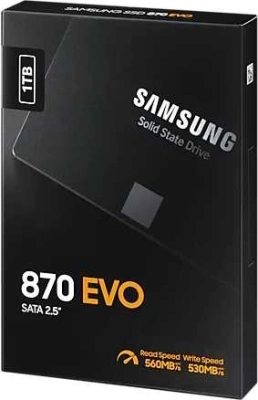 Накопитель SSD Samsung SATA-III 1TB MZ-77E1T0BW 870 EVO 2.5"