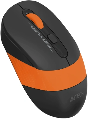 Мышь A4Tech Fstyler FG10S черный/оранжевый оптическая 2000dpi silent беспров. USB для ноутбука 4but (FG10S ORANGE)