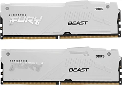Память DDR5 2x32GB 6000MHz Kingston KF560C30BWAK2-64 Fury Beast RGB RTL Gaming PC5-48000 CL30 DIMM 288-pin 1.4В kit single rank с радиатором Ret