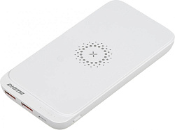 Мобильный аккумулятор Digma DGPQ10E 10000mAh QC3.0/PD3.0 20W 3A 2xUSB-A/USB-C беспров.зар. белый (DGPQ10E20PWT)
