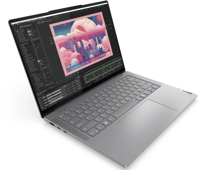 Ноутбук Lenovo Yoga Pro 7 14AHP9 Ryzen 7 8845HS 16Gb SSD1Tb NVIDIA GeForce RTX 3050 6Gb 14.5" IPS 3K (3072x1920) Windows 11 Home grey WiFi BT Cam (83E3001NRU)