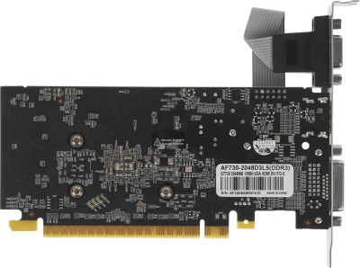 Видеокарта Afox PCI-E 2.0 AF730-2048D3L5 NVIDIA GeForce GT 730 2Gb 64bit GDDR3 900/1333 DVIx1 HDMIx1 CRTx1 HDCP Ret low profile