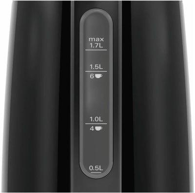 Чайник электрический Bosch TWK3P 1.7л. 2400Вт черный корпус: металл (TWK3P423)
