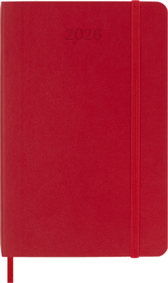 Еженедельник Moleskine CLASSIC SOFT WKNT Pocket 90x140мм 144стр. мягкая обложка красный