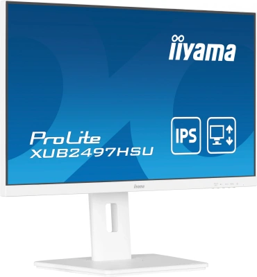 Монитор Iiyama 23.8" ProLite XUB2497HSU-W2 белый IPS LED 16:9 HDMI M/M матовая HAS Piv 300cd 178гр/178гр 1920x1080 100Hz DP FHD USB 4.9кг