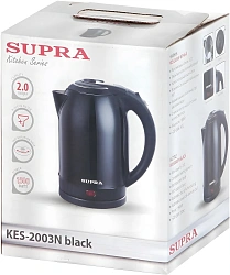 Чайник электрический Supra KES-2003N 2л. 1500Вт черный корпус: нерж.сталь (10134)
