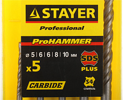 Набор буров Stayer 2930-H5 по бетону (5пред.) для дрелей/перфораторов