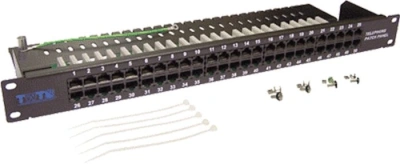 Патч-панель Lanmaster TWT-PP50TEL12 19" 1U 50xRJ-12 кат.5E