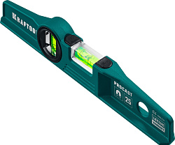Уровень Kraftool 34718-040 пузырьковый 2глаз. магнит. литой зеленый