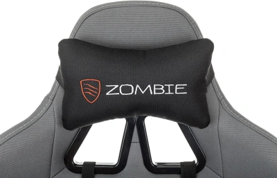 Кресло игровое Zombie 2 серый/черный крестов. пластик