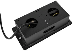 Сетевой разветвитель Premier PX/BL-HOR-2R-2USB-BLK 1.8м (2 розетки) черный (коробка)