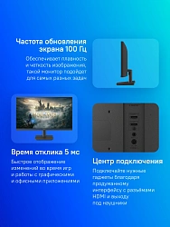 Монитор LG 24.5" 25MS500-B черный IPS LED 16:9 HDMI матовая 1000:1 250cd 178гр/178гр 1920x1080 100Hz FHD 2.6кг