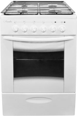 Плита Комбинированная Лысьва ЭГ 4к01 МС-2у белый (стеклянная крышка)