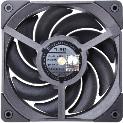 Вентилятор для корпуса Thermalright TL-B12 120х120x25.6 черный 4-pin 28.1дБ Ret
