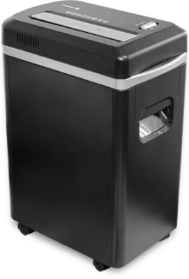 Шредер Heleos УМ22-5 черный (секр.P-5) фрагменты 10лист. 22лтр. скрепки скобы пл.карты CD