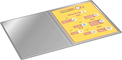 Папка с 20 прозр.вклад. Silwerhof Eco SE-V20GREY A4 пластик 0.5мм серый