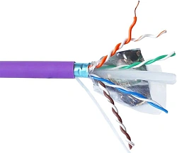 Кабель информационный Lanmaster LAN-6AUMTP-HFLT-VI кат.6A UTP 4 пары 23AWG LSZH внутренний 305м фиолетовый