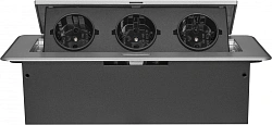 Розетка Cactus CS-SOCKET-EU3-GYBK для столешницы 26.5x11.8x6.5см серый