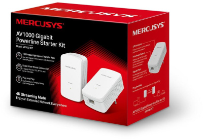 Сетевой адаптер HomePlug AV Mercusys MP500 KIT AV1000 Gigabit Ethernet (упак.:2шт)
