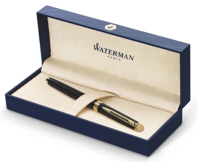 Ручка роллер Waterman Hemisphere (CWS0920650) Mars Black GT F черн. черн. подар.кор.