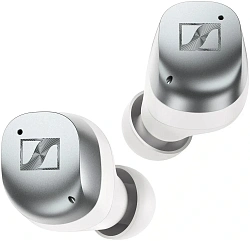 Гарнитура внутриканальные Sennheiser Momentum True Wireless 4 серебристый/белый беспроводные bluetooth в ушной раковине (700366 MTW4 WHITE SILVER)