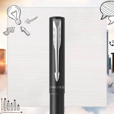 Ручка роллер Parker Vector XL (2159774) Black CT F черн. черн. подар.кор.