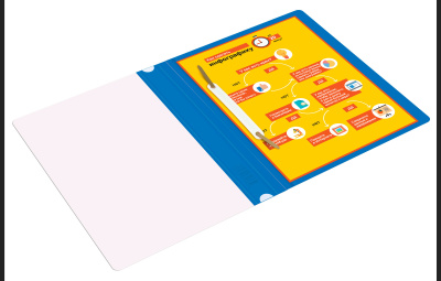 Папка-скоросшиватель Бюрократ Люкс -PSL20A5BLUE A5 прозрач.верх.лист пластик синий 0.14/0.18