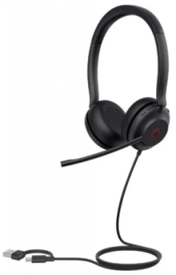 Гарнитура проводная Yealink UH35 Dual UC USB-C/A черный