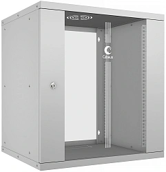 Шкаф коммутационный Cabeus (WSC-05D-12U55/45) настенный 12U 550x450мм пер.дв.стекл 30кг серый 390мм IP20 сталь
